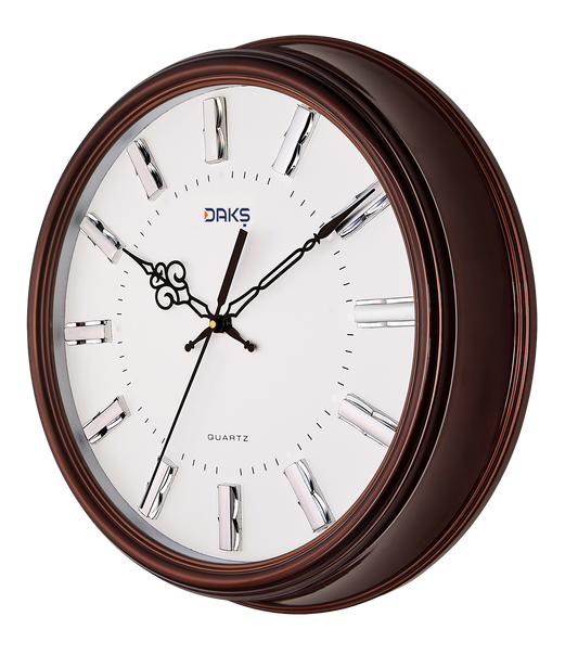 Plastic Office Wall Clock – Round Design with Flat Glass, Durable & Stylish