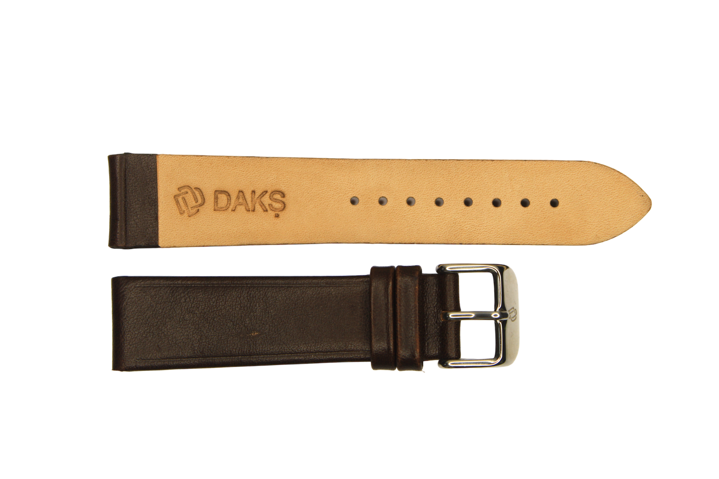 Flat Remborde Leather Watch Strap -GL