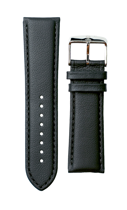 Flat Leather Watch Strap with Cut Edge Stitch – genuine leather