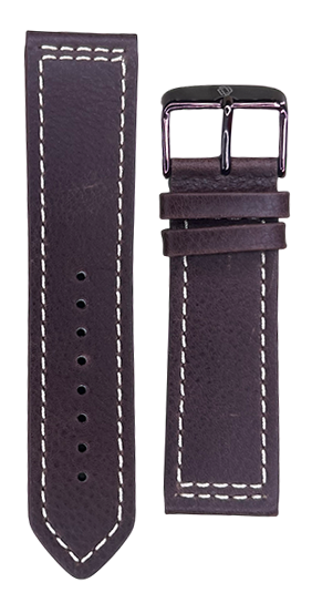 Flat Leather Watch Strap with Cut Edge Stitch – genuine leather