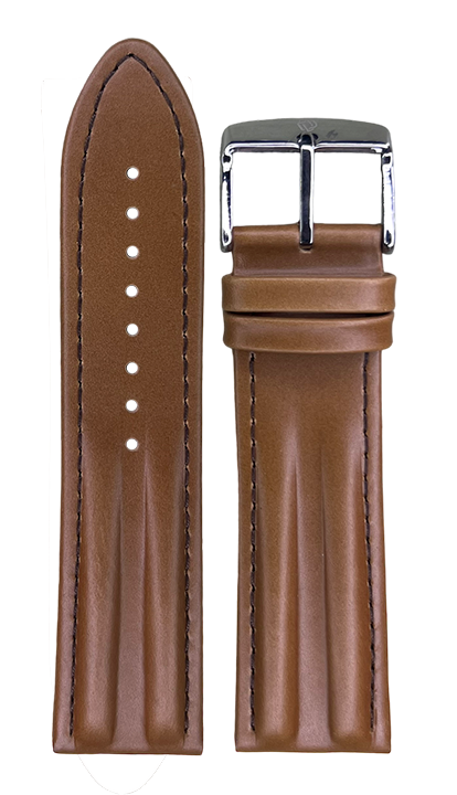 Double Padded  Stitched Leather Watch Strap – Remborde Edge, Quick Release GL