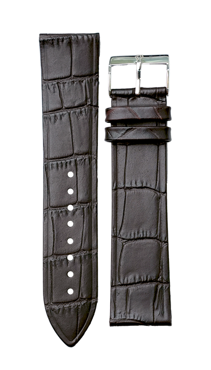 Flat Remborde Leather Watch Strap -GL