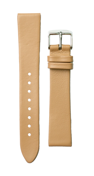Flat Remborde Leather Watch Strap -GL