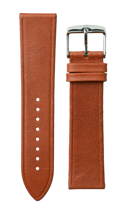 Flat Remborde Leather Watch Strap -GL