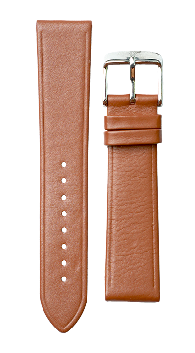 Flat Remborde Leather Watch Strap -GL