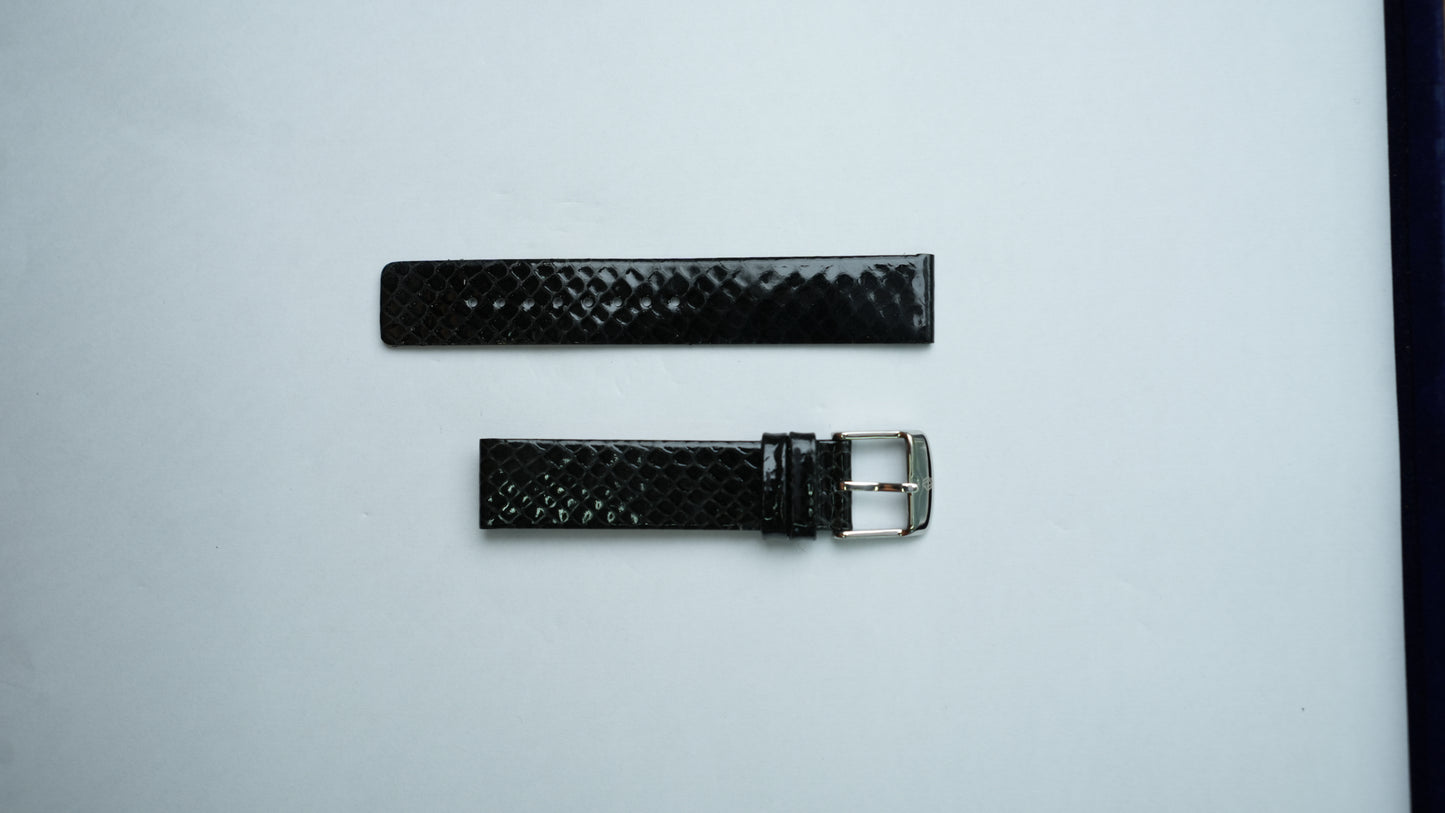 Flat Remborde Leather Watch Strap -GL